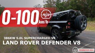 2023 Land Rover Defender 110 P525 V8 0-100kmh & engine sound