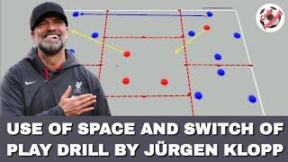 Use of space and switch of play Tactical drill by Klopp