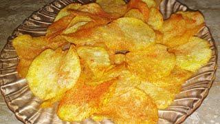 طرز تهیه چپس ورقی  چپس بازاری. crispy potato chips.