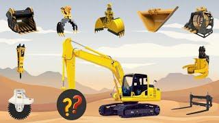 EXCAVATOR ATTACHMENTS BUCKET  Rocksaw Trapezoid Crusher Clamshell Rotary Screening  ALAT BERAT