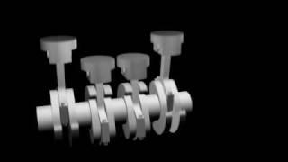 Straight 4 engine animation