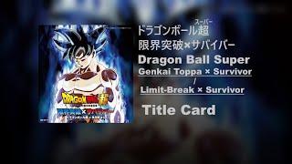 Dragon Ball Super Title Card Limit-Break x Survivor Ver. OST