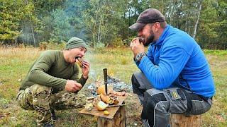 На ХУТОРЕ В глухом ЛЕСУ нужно уметь всё Как РАЗЖЕЧЬ КОСТЁР без спичек? ВКУСНЕЙШЕЕ МЯСО НА КАМНЯХ