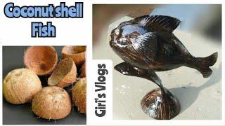 DIY Coconut shell craft ideasFish making video