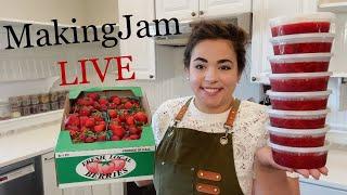 Making Biscuits and Strawberry Freezer Jam LIVE