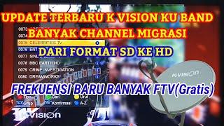 Banyak CHANNEL HD  Update frekuensi baru  K-VISION KU BAND MEASAT 3B agustus 2024