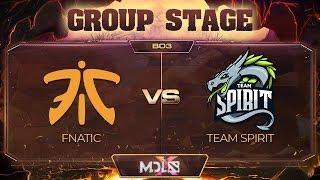 Fnatic vs Team Spirit Game 1 - MDL Chengdu Major Group Stage