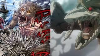 Falco Jaw titan transformation anime and manga