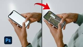 How to Add any Photo to iPhone Screen - Photoshop Tutorial - Photoshop Mockup Tutorial