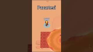 Haftanın günleri nasıl geçiyor - brawl stars #shorts