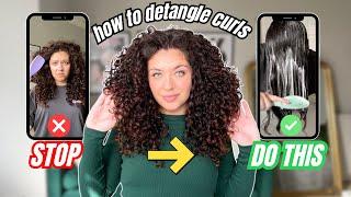 How To Detangle Curly Hair  Easy Curly Washing & Styling Routine