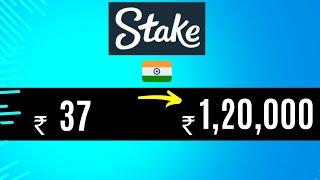 TURNED 37 RS INTO 120000 RS IN STAKE  ALL IN ONE  STAKE GAME CHALLENG