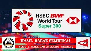 HASIL SEMIFINAL YONEX GERMAN OPEN 2023  HASIL BADMINTON HARI INI