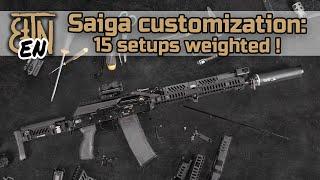 Saiga-223 customization setups weight