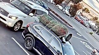 Real-life Grinch captured on video stealing Christmas tree from Bay Area familys car