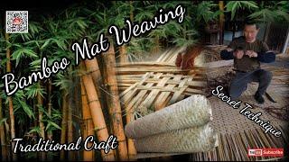 Bamboo Mat Weaving  Traditional Weaving Technique From Bamboo Traditional Craft  Secret Technique