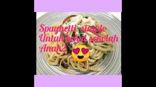 Spaghetti simple untuk bekal anak ke sekolah Western food