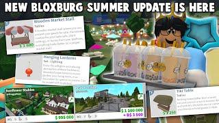 NEW BLOXBURG SUMMER UPDATE IS HERE... NEW FOODS PREBUILT HOUSES FURNITURE AND MORE