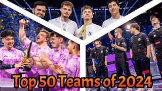 TOP 50 Most Successful Teams in the RLCS 2024 Season