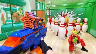 Nerf War  Amusement Park Battle 76 Nerf First Person Shooter