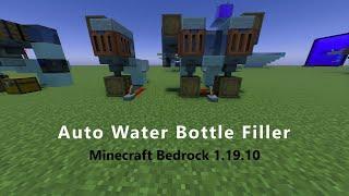 Auto Water Bottle Filler Tutorial  MInecraft Bedrock 1.19.10