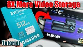 Get 60+ hrs of video recording on your Dash Cam  GKU D600 4K