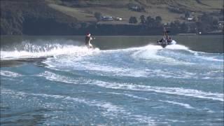 Naked Mid Winter Water Skiing