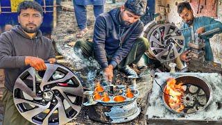 For the first time A professional rim of a car was manufactured by a craftsman in a small village