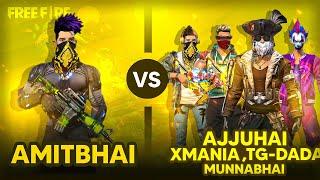 AmitBhai Vs 4 Youtubers   1 Vs 4 Clash Squad  Desi Gamers