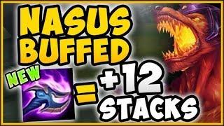 WTF 500 STACKS IN 20 MINUTES MADE HIM RAGE QUIT NASUS BUFFED SEASON 9 GAMEPLAY League of Legends