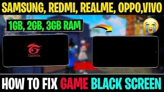 How to fix black screen problem in free fire  Low end phone black screen problem solve in Free fire