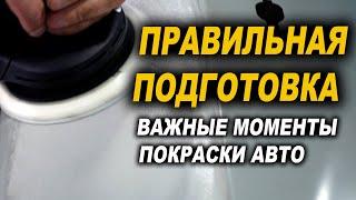 Правильная подготовка детали к покраски. обучение на автомаляра ОНБ