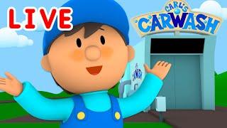  Carls Car Wash Episode Livestream  Cartoons For Kids  Super Simple Songs