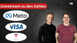 Quartalszahlen Live bei Meta Aktie  Außerdem Tesla VISA uvm.