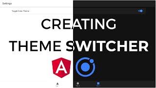 Ionic 5 - Creating Theme Switcher light and dark using Angular