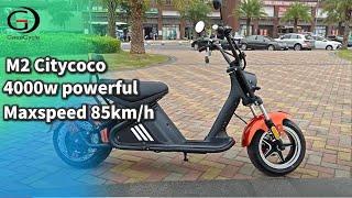 New Model M2 4000w Fat Tire Citycoco Electric Scooter Motorcycle Top Speed 85kmh
