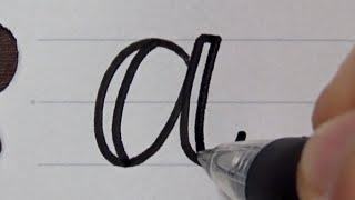 How to write Fauxfake calligraphy with a pen  Small letters  Like brush pen handwriting