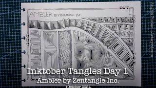 #InktoberTangles Day 1 - Ambler #Inktober #Zentangle #patternexploration