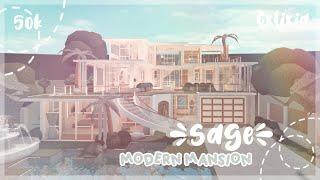 BLOXBURG  Sage  Modern Family Mansion Exterior  House Build  $50k