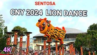 4K - Sentosa Chinese New Year Lion Dance  Singapore Chinese New Year 2024