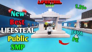 New Best Lifesteal Public SMP For java and Bedrock   1.21+ Minecraft SMP server  IN HINDI