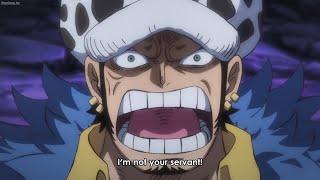 Law get angry by Zorro Zorro tried to cut Kaido  One Piece 1017