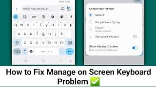 How to fix on screen keyboard problem 2024  manage on screen keyboard problem solved 2024
