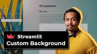 Custom Streamlit Background ImageColor Gradient through CSS