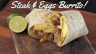 Steak & Eggs Breakfast Burrito Recipe On The Wildfire Griddle  Ballistic BBQ