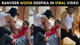 Ranveer Singh wooes wife Deepika Padukone at mom Anju Bhavnanis birthday bash  Videos go VIRAL