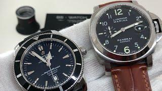 BREITLING Superocean Heritage 46 mm  vs PANERAI Luminor Marina 44 mm   BS-WATCH.FR