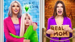 I Created the Perfect Family in The Sims Real Mom vs Fake Mom