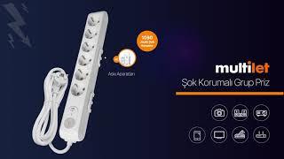 Panasonic Multi let Şok Korumalı Grup Priz