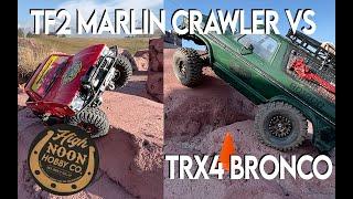 RC4WD TF2 Marlin Crawler VS. Traxxas TRX4 Bronco Which Truck is the Hard Line King??